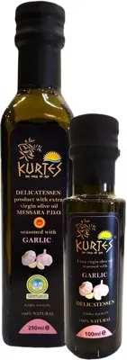 Kurtes fles delicatessen olijfolie knoflook 250 ml