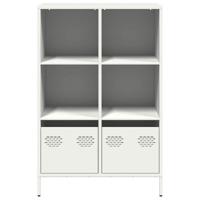 Hoge kast 68x39x103,5 cm staal wit - thumbnail