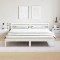 Bedframe Wit 208.6 x 157.6 x 69.4 cm Massief grenenhout - thumbnail