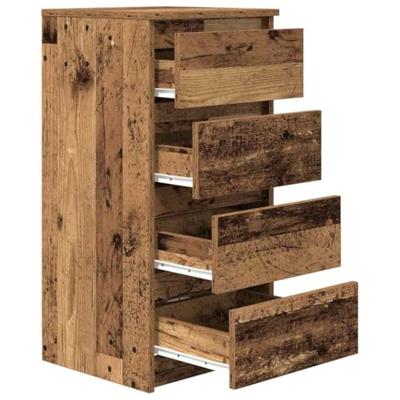 Dressoir 37,5x35x76 cm bewerkt hout oud houtkleurig