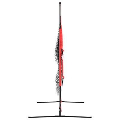 VidaXL Honkbalnet draagbaar 183x105x183 cm polyester zwart en rood VidaXL Honkbalnet draagbaar 183x105x183 cm polyester zwart en rood