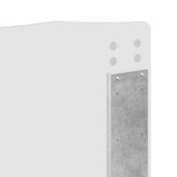 Bedframe met hoofdeinde Beton Grijs 120 x 190 cm Bewerkt hout - thumbnail