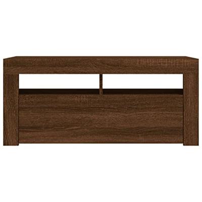 Tv-meubel met LED-verlichting 90x35x40 cm bruin eikenkleur Tv-meubel met LED-verlichting 90x35x40 cm bruin eikenkleur