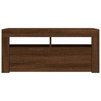 Tv-meubel met LED-verlichting 90x35x40 cm bruin eikenkleur - thumbnail
