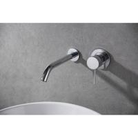 Wiesbaden Ribbd Eenhendel Wastafelkraan - Inbouw Compleet - Chroom - thumbnail