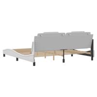 Bedframe "Viana" zonder matras kunstleer wit 200x200 cm - thumbnail