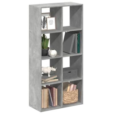 Kamerscherm / boekenkast 69,5x29x137,5 cm hout betongrijs