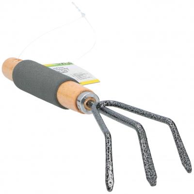 Kinzo Handcultivator Met Foamgrip 29 X 9 Cm Staal Grijs