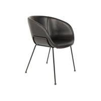 Zuiver Eetkamerstoel 'Feston' PU leer, kleur Zwart - thumbnail