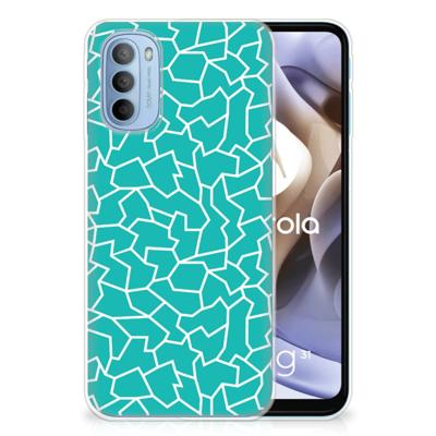 Motorola Moto G31 | G41 | Hoesje maken | Cracks Blue