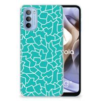 Motorola Moto G31 | G41 | Hoesje maken | Cracks Blue - thumbnail