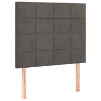 Bedframe zonder matras 120x200 cm fluweel donkergrijs - thumbnail