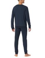 Schiesser Schiesser Pyjama Long nightblue 182025 52/L - thumbnail