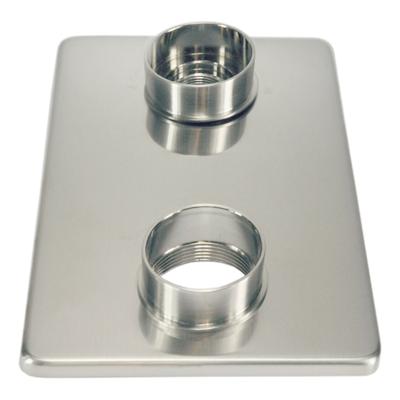 Afbouwdeel tbv douchekraan Wiesbaden Caral | Thermostaatkraan | 2-weg | Rond | Geborsteld staal PVD