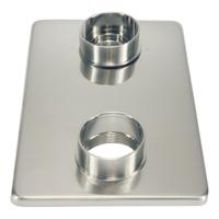 Afbouwdeel tbv douchekraan Wiesbaden Caral | Thermostaatkraan | 2-weg | Rond | Geborsteld staal PVD - thumbnail