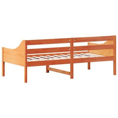 Slaapbank zonder matras 90x190 cm massief grenenhout wasbruin