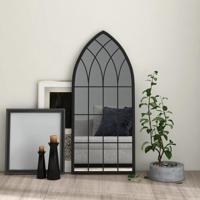 Spiegel 100x45 cm ijzer zwart - thumbnail