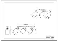 Trio Landelijke plafondspotAssam 3-lichts - R81113030 - thumbnail