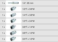 KS Tools 918.0707 9180707 Dopsleuteladapterset Aandrijving 1/4 (6.3 mm), 3/8 (10 mm), 1/2 (12.5 mm), 3/4 (20 mm) 1 stuk(s) - thumbnail
