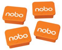 Nobo magneten, whiteboard, oranje, pak van 4 stuks - thumbnail
