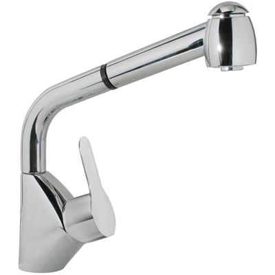 Keukenkraan Tres BM | Opbouw | 360° Draaibaar | Uitrekbare sproeier | Mengkraan | 1-hendel | Rond | Chroom