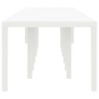 Tuintafel 400x100x73 cm poly rattan wit - thumbnail