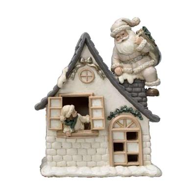Kerstversiering DKD Home Decor Hars (16 x 8 x 18,5 cm) (2 Stuks)