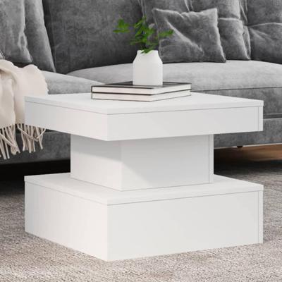 Salontafel met LED-verlichting 50x50x40 cm wit Salontafel met LED-verlichting 50x50x40 cm wit