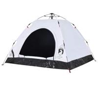 Tent 3-persoons snelontgrendeling verduisterende stof wit - thumbnail