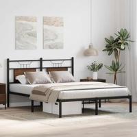 Bedframe zonder matras bewerkt hout bruin eikenkleur 150x200 cm - thumbnail