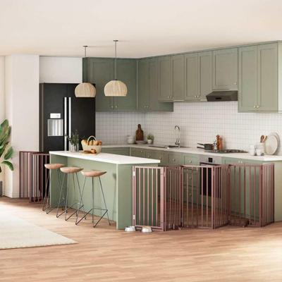 Hondenhek inklapbaar 15 panelen 750 cm populierenhout bruin