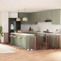 Hondenhek inklapbaar 15 panelen 750 cm populierenhout bruin - thumbnail