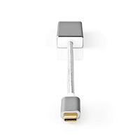 USB-Adapter | USB 3.2 Gen 1 | USB-C Male | Mini DisplayPort | 5 Gbps | 0.20 m | Rond | Verguld | Gebreid / Nylon | Zilver | Cover Window Box - thumbnail