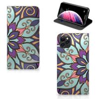 Apple iPhone 11 Pro Max Smart Cover Purple Flower - thumbnail