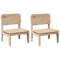 Tuinstoelen 2 st 60x52,5x72 cm massief grenenhout - thumbnail