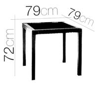 Tuintafel King 80x80cm - thumbnail
