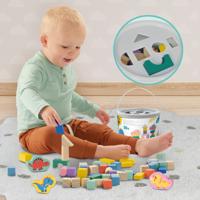 SES Houten bouwblokken dinos ton 50 stuks - thumbnail