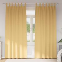 VidaXL Zwart-out gordijnen met ringen 2 pcs beige 225 x 140 cm - thumbnail