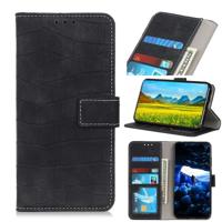 Magnetische krokodil textuur horizontale Flip lederen case voor de iPhone XIR (2019) met houder & card slots & portemonnee (zwart) - thumbnail