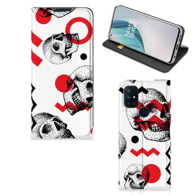 Mobiel BookCase OnePlus Nord N10 5G Skull Red Mobiel BookCase OnePlus Nord N10 5G Skull Red