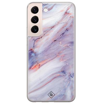 Samsung Galaxy S22 Plus siliconen hoesje - Marmer paars