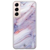 Samsung Galaxy S22 Plus siliconen hoesje - Marmer paars - thumbnail
