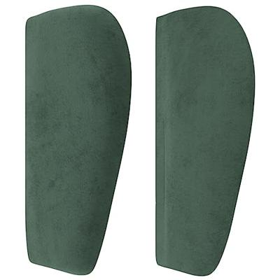 Hoofdbord met randen 183x23x78/88 cm fluweel donkergroen