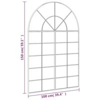 VidaXL Wandspiegel boog 100x150 cm ijzer zwart - thumbnail