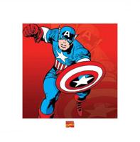 Kunstdruk Captain America - Marvel Comics 40x40cm - thumbnail