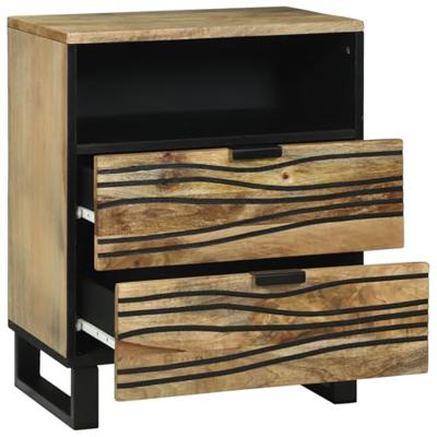 Nachtkastje met lade Bruin 50 x 33 x 60 cm massief mangohout