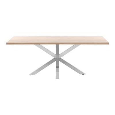 Kave Home Eettafel 'Argo' Melamine, 180 x 100cm, kleur Naturel