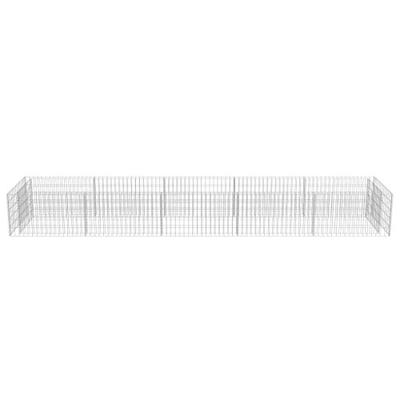 Gabion plantenbak verhoogd 450x90x50 cm gegalvaniseerd staal