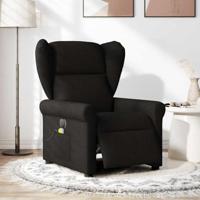 Massagestoel elektrisch verstelbaar stof zwart - thumbnail