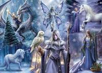 Anne Stokes - Winter Fantasy Puzzel 1000 stukjes - thumbnail